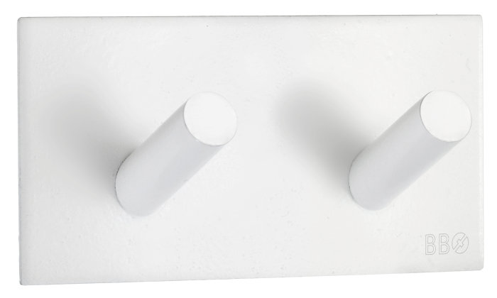 Dobbel krok selvklebende 90 mm - hvit